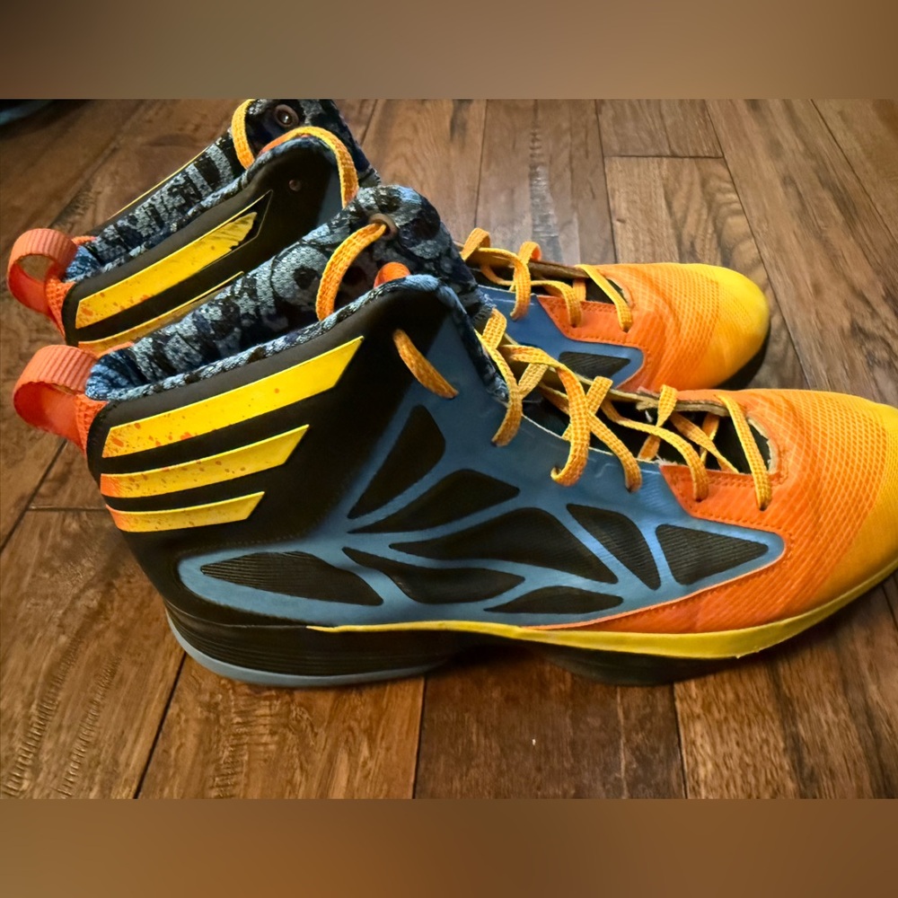 Adidas RARE Pack 93 Crazy Fast Basketball‎ Shoes Men Sz 14 High Tops Blue Orange